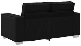 Sofá Loveseat vidaXL Preto 120 cm em Couro Sintético