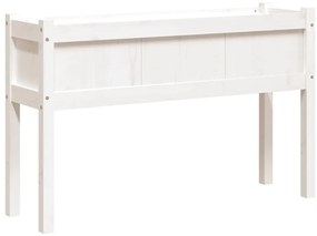 Vasos/floreiras de jardim com pernas 2 pcs pinho maciço branco
