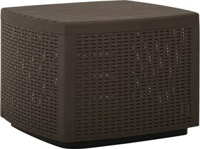 vidaXL Mesa de jardim 53x53x40 cm plástico moca