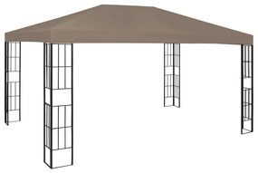 Gazebo 4x3 m cinzento-acastanhado
