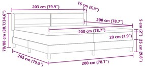 Cama Box com Colchão , Creme, 200 x 200 cm, Têxtil.