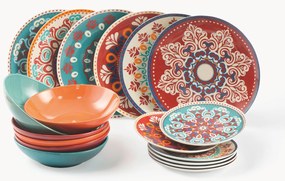 Serviço de jantar de porcelana Shiraz, 6 pessoas (18 uni.)