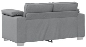 Sofá Loveseat Cinza-Claro 120 cm em tecido