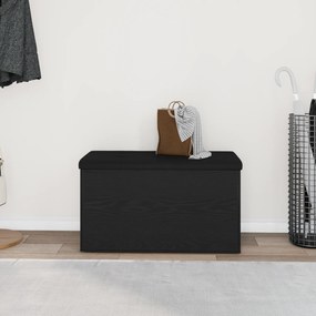 Banco de Armazenamento vidaXL Madeira de Carvalho Preto 80x40x45 cm Ma