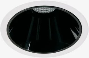 Downlight Led Encastrável Com Aro Ø8 Cm Em Alumínio Com Acendimento E Apagamento Progressivos Luisiana Branco - Preto & Branco 3000k & 8 W & 38º -
