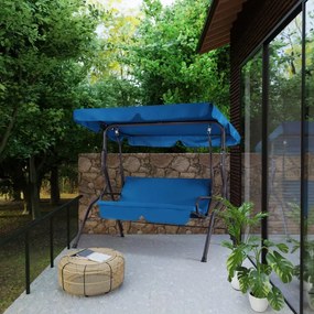 Baloiço Jardim Hollywood 140 x 112 x 150 cm com cobertura solar azul