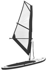 Prancha de Paddle SUP com Vela e Remo - 330cm - Preto e Branco