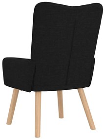Cadeira Relaxante vidaXL Tecido Preto