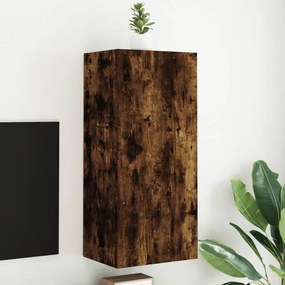 vidaXL Móvel parede TV 40,5x30x90 cm derivados madeira carvalho fumado
