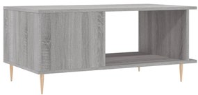 Mesa de centro 90x50x40 cm derivados de madeira cinzento sonoma