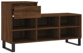 Sapateira 102x36x60 cm derivados de madeira carvalho castanho