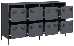 Aparador 135x39x73,5 cm aço laminado a frio antracite
