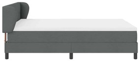 Cama Box Spring com Colchão VidaXL Cinza Escuro 160x200 cm Tecido