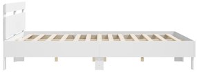 Estrutura cama c/ cabeceira 200x200 cm derivados madeira branco