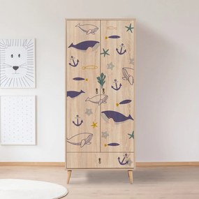 Roupeiro City – Multicolor – 80x190x45 cm