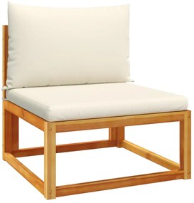 10 pcs conjunto de sofás de jardim com almofadões acácia maciça