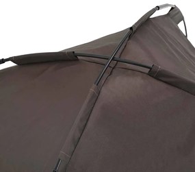 Cama Elevada para Cão com Cobertura Removível Castanha S Aço