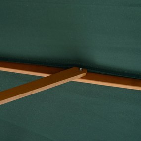 Chapéu de Sol Ø300x250cm Chapéu de Sol com Mastro de Madeira com 8 Has