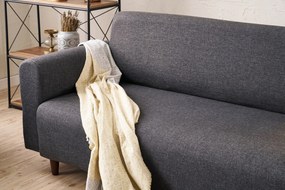 Conjunto de Sofás Noya – Antracite – Sofá de 3 Lugares: 220x87x70 cm,
