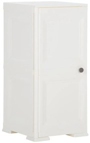 vidaXL Armário de plástico 40x43x85,5 cm design de madeira branco nata