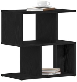 Criado-mudo vidaXL Black Oak 50x30x51,5 cm Madeira de Engenharia