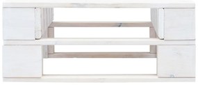 Otomano de paletes para jardim pinho impregnado branco