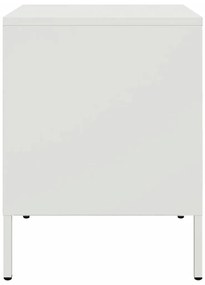 Mesa de cabeceira 36x39x50,5 cm aço branco
