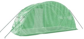Estufa com estrutura de aço 10 m² 5x2x2,3 m verde