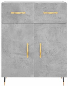 Armário alto 69,5x34x180 cm derivados de madeira cinza cimento