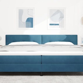 Cabeceira LED vidaXL Almofadada Azul Escuro 100 cm Veludo