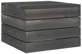 Mesas de paletes para jardim 2 pcs pinho maciço cinzento-escuro