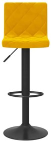 Bancos de bar 2 pcs veludo amarelo mostarda