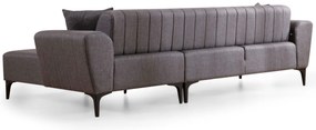 Sofá-cama de Canto Hamlet – Cinzento Escuro – 270x140 cm