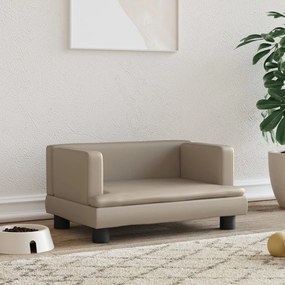 vidaXL Cama para cães 60x40x30 cm couro artificial cor cappuccino