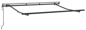 Toldo Retrátil Manual Branco e Antracite
