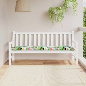 Almofadão p/ banco jardim 180x50x7 cm tecido oxford multicolor