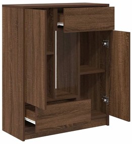 Aparador c/ gavetas e portas 73x31x90 cm carvalho castanho
