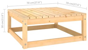 4 pcs conjunto lounge de jardim com almofadões pinho maciço