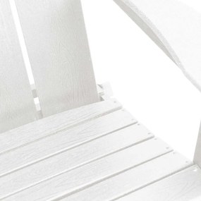 Cadeiras Adirondack Dobráveis vidaXL 2 pcs Branca 74.5x80.5x90 cm HDPE