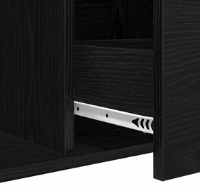 Sideboard vidaXL Preto Carvalho 104x35x70 cm Madeira de Engenharia