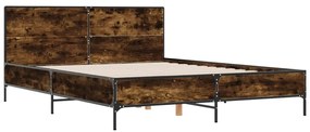 Estrutura de cama 150x200 cm derivados madeira/metal