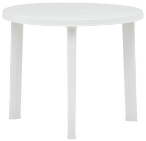 vidaXL Mesa de jardim 89 cm plástico branco