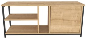 Móvel TV Neola – Preto Carvalho – 120x35,3x50,8 cm