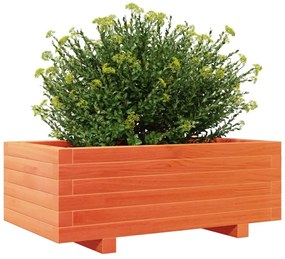 Vaso/floreira de jardim 70x40x26,5 cm pinho maciço castanho-mel
