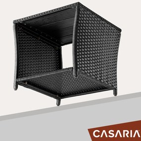 Mesa de apoio Polyrattan Vedis 45x45x40cm Preto