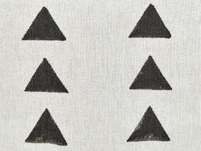Pufe em algodão preto e branco 45 x 45 cm TARODI Beliani