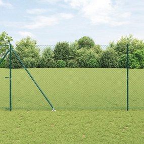 Cerca de Corrente Conjunto de 2 Verde Metal 1,5 x 25 m