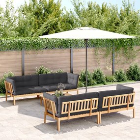 vidaXL 5 pcs móveis de paletes p/ jardim com almofadões acácia maciça