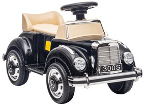 AIYAPLAY Carro Andador com Licença da Mercedes-Benz 300S com Armazenamento Volante Sistema Anti-Tombo  77,5x41,5x45 cm Preto