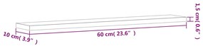 Prateleiras de parede 4pcs derivados de madeira carvalho fumado